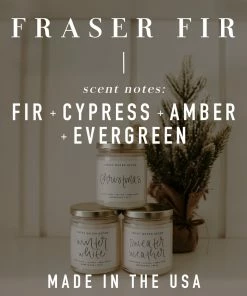 Sweet Water Decor Fraser Fir Soy Candle - Clear Jar - 9 Oz