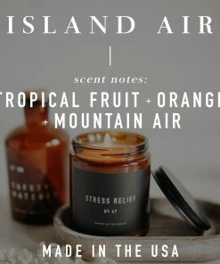 Sweet Water Decor CANDLES + REEDS Island Air Soy Candle - Clear Jar - 9 Oz