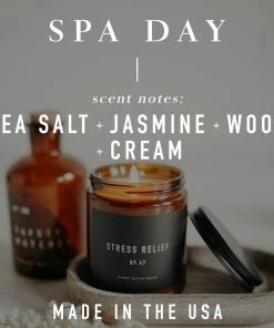 Sweet Water Decor CANDLES + REEDS Spa Day Soy Candle - White Jar - 11 Oz