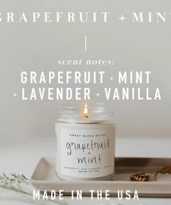 Promo π Sweet Water Decor Grapefruit And Mint Soy Candle - White Jar - 11 Oz π 15 Sweet Water Decor Grapefruit And Mint Soy Candle - White Jar - 11 Oz