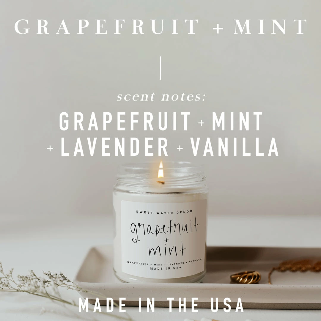 Promo π Sweet Water Decor Grapefruit And Mint Soy Candle - White Jar - 11 Oz π 8 Sweet Water Decor Grapefruit And Mint Soy Candle - White Jar - 11 Oz