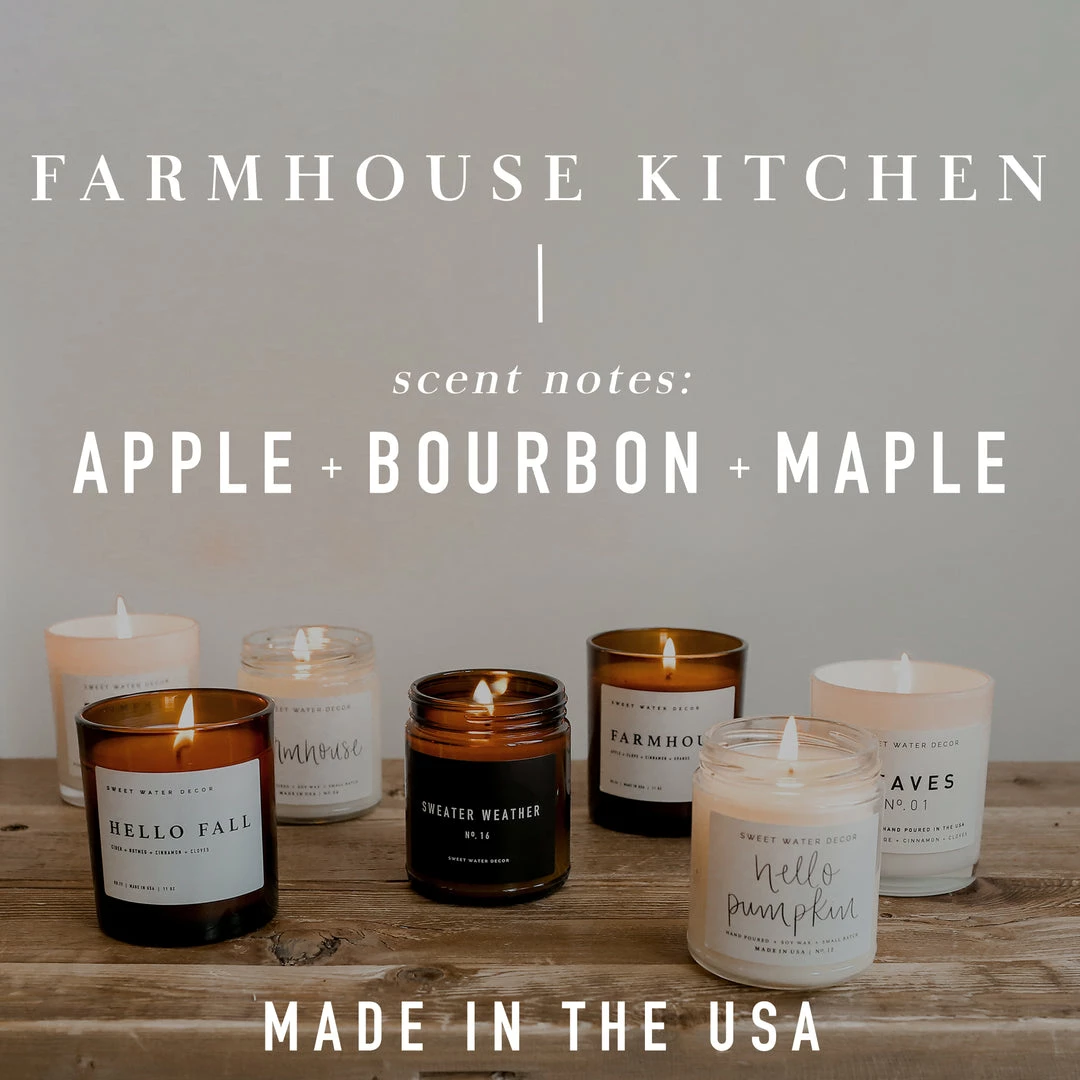 Cheapest π Sweet Water Decor Farmhouse Kitchen Soy Candle - Amber Jar - 9 Oz π 6 Sweet Water Decor Farmhouse Kitchen Soy Candle - Amber Jar - 9 Oz
