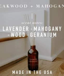 Sweet Water Decor SPA Teakwood And Mahogany Amber Reed Diffuser