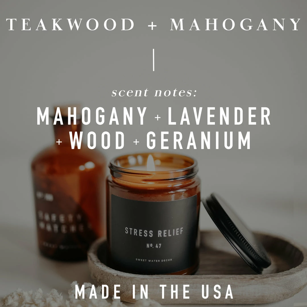 Outlet π Sweet Water Decor CANDLES + REEDS Teakwood And Mahogany Soy Candle - Clear Jar - 9 Oz β 3 Sweet Water Decor CANDLES + REEDS Teakwood And Mahogany Soy Candle - Clear Jar - 9 Oz