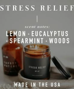 Sweet Water Decor CANDLES + REEDS Stress Relief Soy Candle - Amber Jar - 11 Oz