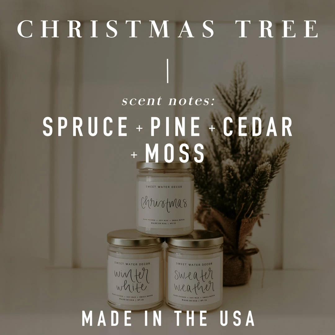 Hot Sale π Sweet Water Decor π Christmas Tree Soy Candle - Amber Jar - 11 Oz CANDLES + REEDS β 7 Sweet Water Decor Christmas Tree Soy Candle - Amber Jar - 11 Oz CANDLES + REEDS