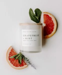 Promo π Sweet Water Decor Grapefruit And Mint Soy Candle - White Jar - 11 Oz π 13 Sweet Water Decor Grapefruit And Mint Soy Candle - White Jar - 11 Oz