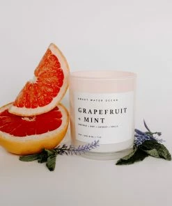 Promo π Sweet Water Decor Grapefruit And Mint Soy Candle - White Jar - 11 Oz π 10 Sweet Water Decor Grapefruit And Mint Soy Candle - White Jar - 11 Oz
