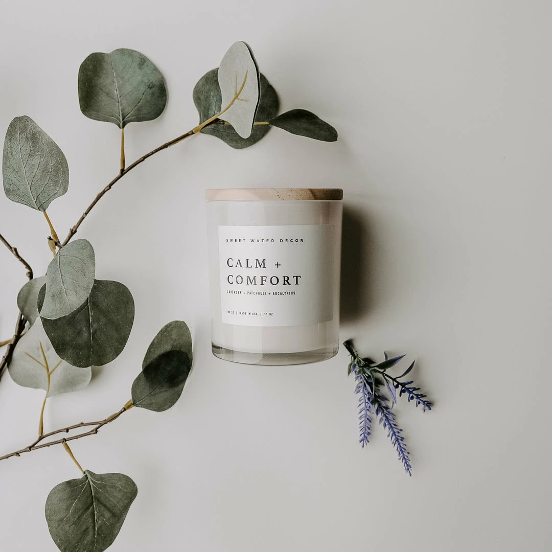 Budget π Sweet Water Decor Calm And Comfort Soy Candle - White Jar - 11 Oz CANDLES + REEDS β 5 Sweet Water Decor Calm And Comfort Soy Candle - White Jar - 11 Oz CANDLES + REEDS