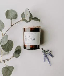 Sweet Water Decor Calm And Comfort Soy Candle - Amber Jar - 11 Oz