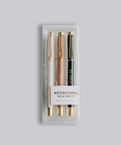 Best Sale π Sweet Water Decor STATIONERY Motivational Metal Pen Set - Neutrals β¨ 14 Sweet Water Decor STATIONERY Motivational Metal Pen Set - Neutrals
