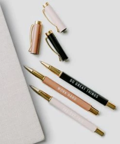 Best Sale π Sweet Water Decor STATIONERY Motivational Metal Pen Set - Neutrals β¨ 15 Sweet Water Decor STATIONERY Motivational Metal Pen Set - Neutrals