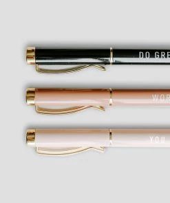 Best Sale π Sweet Water Decor STATIONERY Motivational Metal Pen Set - Neutrals β¨ 12 Sweet Water Decor STATIONERY Motivational Metal Pen Set - Neutrals