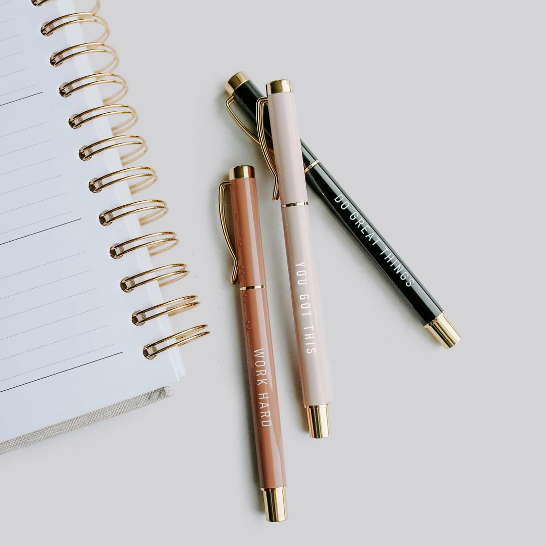 Best Sale π Sweet Water Decor STATIONERY Motivational Metal Pen Set - Neutrals β¨ 5 Sweet Water Decor STATIONERY Motivational Metal Pen Set - Neutrals