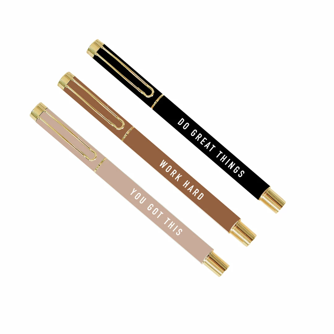 Best Sale π Sweet Water Decor STATIONERY Motivational Metal Pen Set - Neutrals β¨ 1 Sweet Water Decor STATIONERY Motivational Metal Pen Set - Neutrals