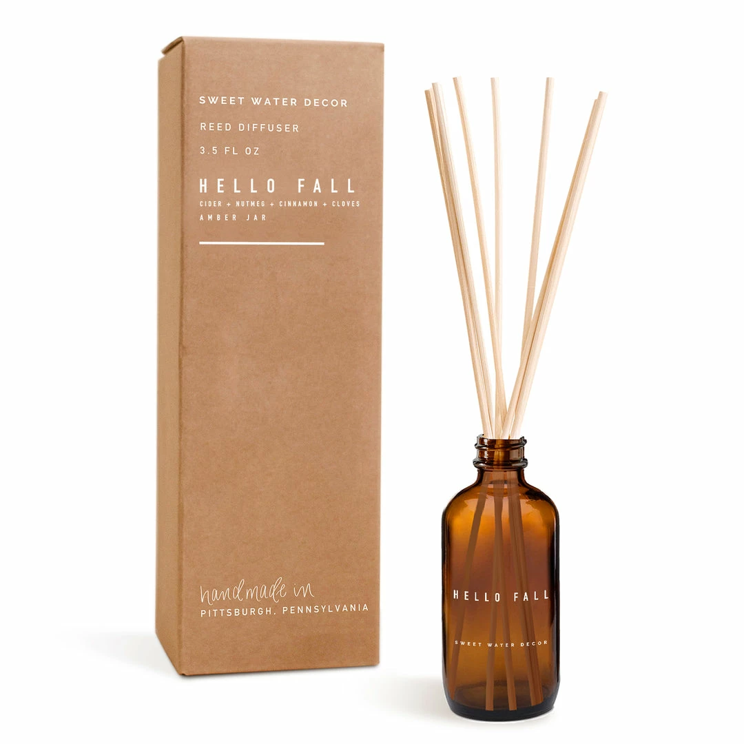 Brand new βοΈ Sweet Water Decor Hello Fall Amber Reed Diffuser π― 1 Sweet Water Decor Hello Fall Amber Reed Diffuser
