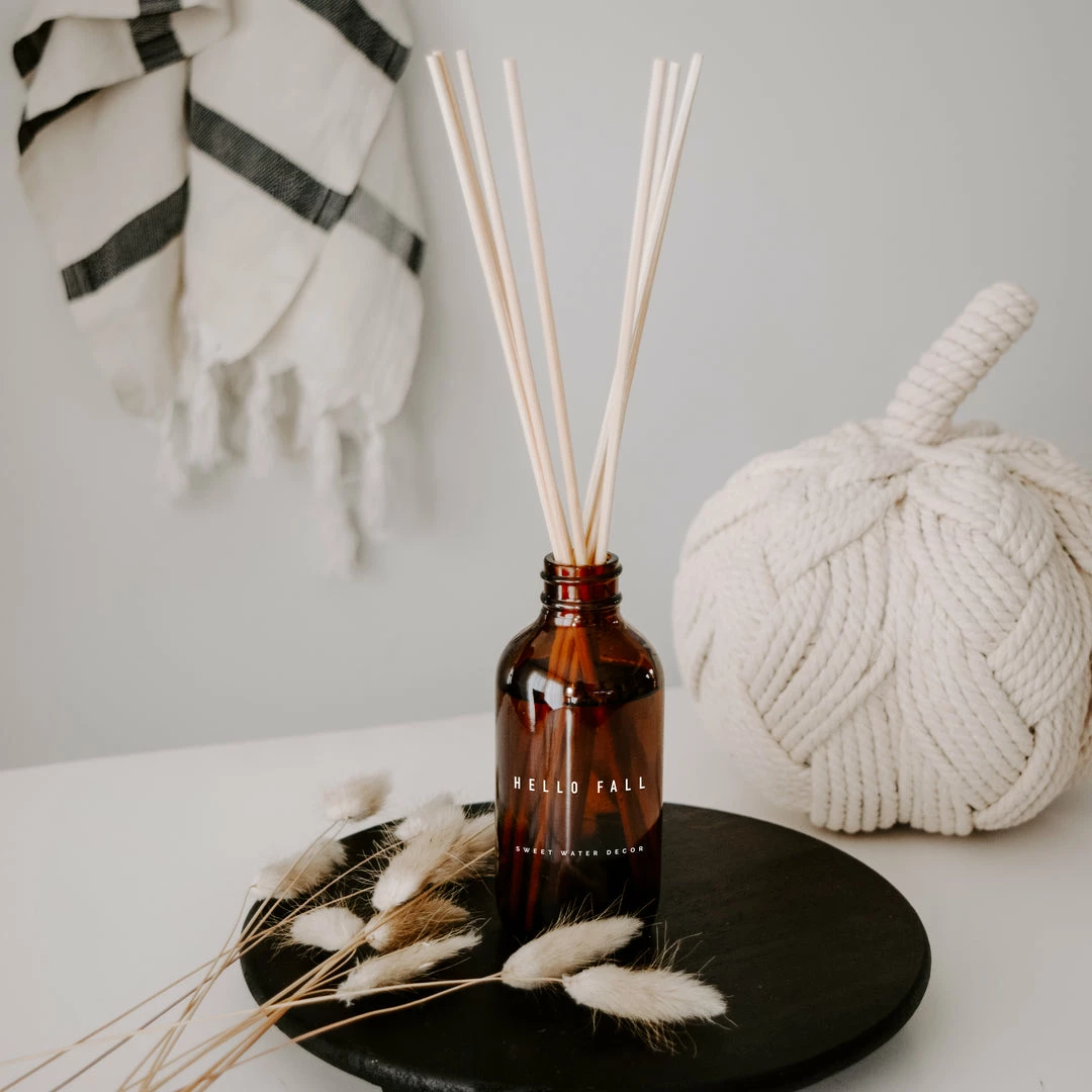 Brand new βοΈ Sweet Water Decor Hello Fall Amber Reed Diffuser π― 3 Sweet Water Decor Hello Fall Amber Reed Diffuser