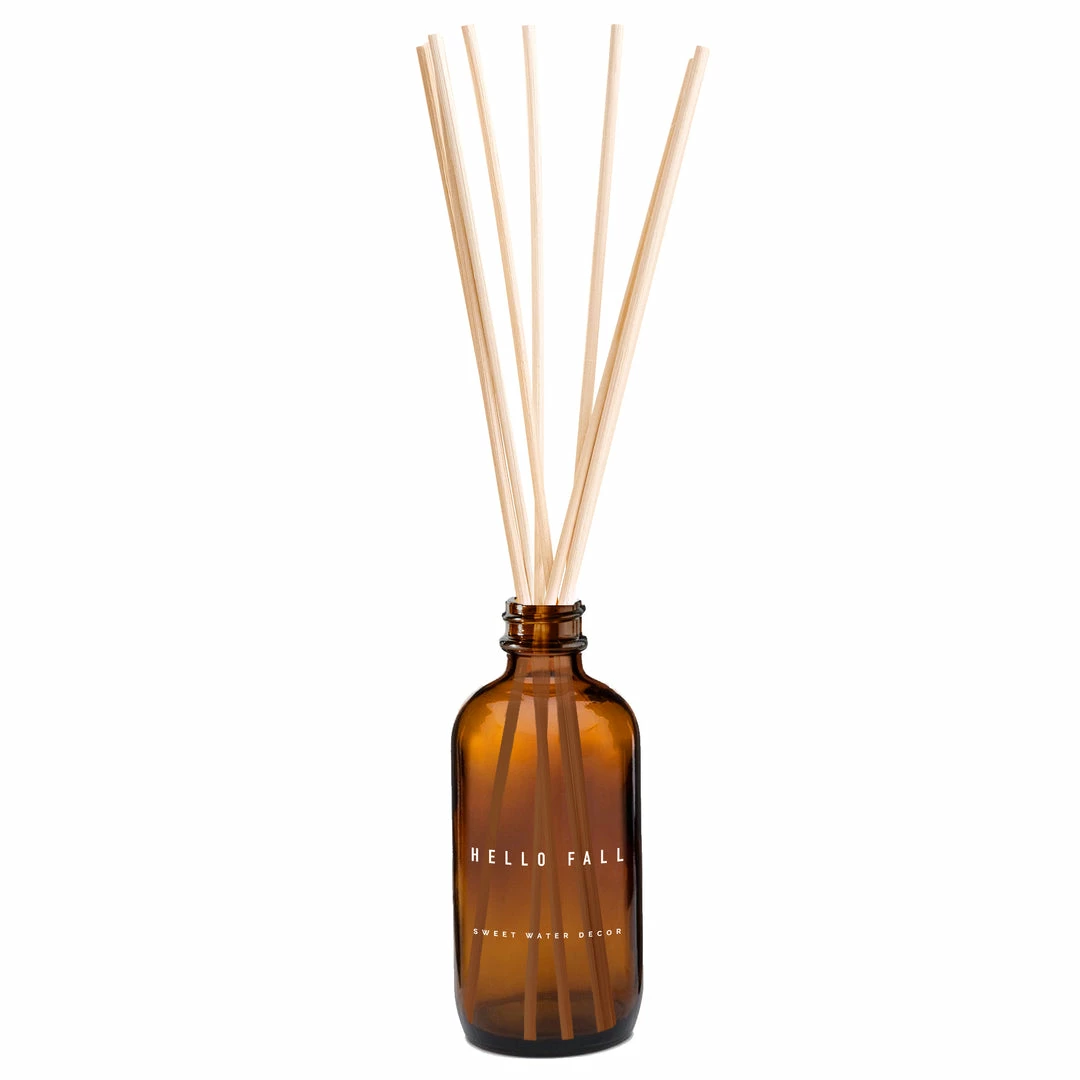 Brand new βοΈ Sweet Water Decor Hello Fall Amber Reed Diffuser π― 5 Sweet Water Decor Hello Fall Amber Reed Diffuser