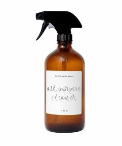 Sweet Water Decor SPRAY BOTTLES 16oz Amber Glass All Purpose Cleaner Spray Bottle - White Label