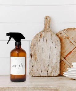 Discount π― Sweet Water Decor SPRAY BOTTLES 16oz Amber Glass Water Spray Bottle - White Label π― 8 Sweet Water Decor SPRAY BOTTLES 16oz Amber Glass Water Spray Bottle - White Label