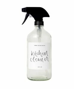 Sweet Water Decor 16oz Clear Glass Kitchen Cleaner Spray Bottle - White Label SPRAY BOTTLES