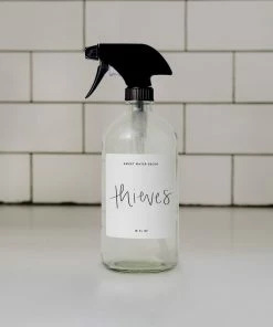 Outlet π Sweet Water Decor SPRAY BOTTLES 16oz Clear Glass Thieves Spray Bottle - White Label π 7 Sweet Water Decor SPRAY BOTTLES 16oz Clear Glass Thieves Spray Bottle - White Label