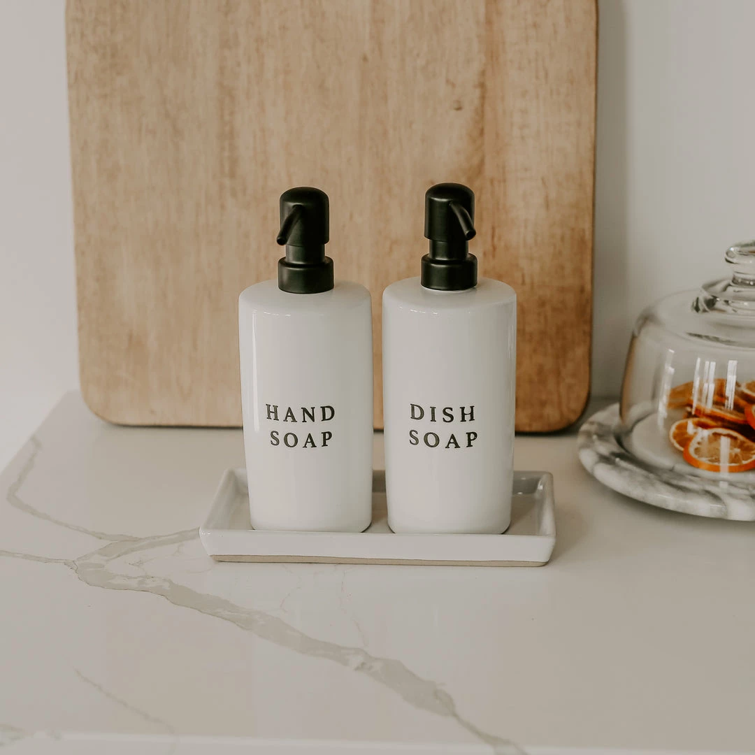 New ✔️ Sweet Water Decor SOAP DISPENSERS 15oz White Stoneware Dish Soap Dispenser ✔️ 3 Sweet Water Decor SOAP DISPENSERS 15oz White Stoneware Dish Soap Dispenser