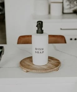 Sweet Water Decor SOAP DISPENSERS 15oz White Stoneware Dish Soap Dispenser