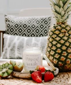 Sweet Water Decor Tropical Beach Soy Candle - Clear Jar - 9 Oz