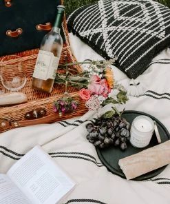 Sweet Water Decor Large Black Wood Tray | Round TRAYS + JEWELRY DISHES