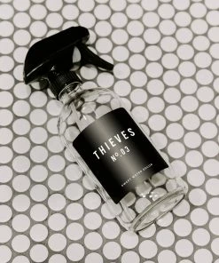 Sweet Water Decor 16oz Clear Glass Thieves Spray Bottle - Black Label SPRAY BOTTLES