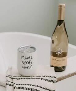 Sweet Water Decor Mama Needs Wine Metal Wine Tumbler