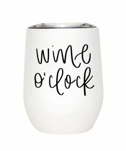 Sweet Water Decor WINE TUMBLERS Wine O'Clock Metal Wine Tumbler