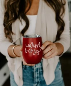 Sweet Water Decor Warm And Cozy Metal Wine Tumbler WINE TUMBLERS