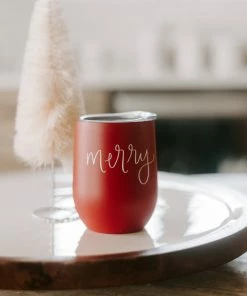 Sweet Water Decor Merry Metal Wine Tumbler WINE TUMBLERS