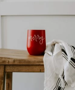 Sweet Water Decor Merry Metal Wine Tumbler WINE TUMBLERS