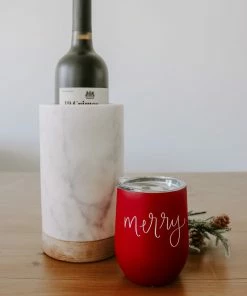 Sweet Water Decor Merry Metal Wine Tumbler WINE TUMBLERS