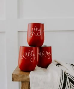 Sweet Water Decor WINE TUMBLERS Jolly Metal Wine Tumbler