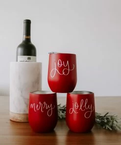Sweet Water Decor WINE TUMBLERS Jolly Metal Wine Tumbler