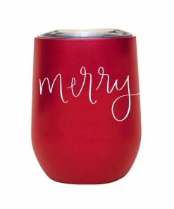 Sweet Water Decor Merry Metal Wine Tumbler WINE TUMBLERS