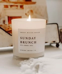 Sweet Water Decor Sunday Brunch Soy Candle - White Jar - 11 Oz CANDLES + REEDS