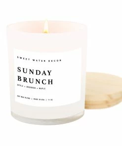 Sweet Water Decor Sunday Brunch Soy Candle - White Jar - 11 Oz CANDLES + REEDS