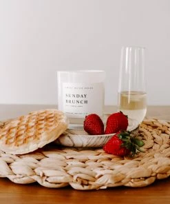 Sweet Water Decor Sunday Brunch Soy Candle - White Jar - 11 Oz CANDLES + REEDS