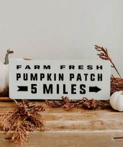 SWEET WATER DECOR Pumpkin Patch Metal Sign 5 X 12"