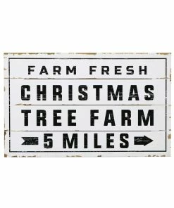 SWEET WATER DECOR WOOD + METAL SIGNS Christmas Tree Farm Shiplap Wood Sign 15 X 24"