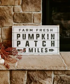 SWEET WATER DECOR WOOD + METAL SIGNS Pumpkin Patch Shiplap Wood Sign 15 X 24"