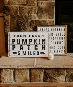 SWEET WATER DECOR WOOD + METAL SIGNS Pumpkin Patch Shiplap Wood Sign 15 X 24