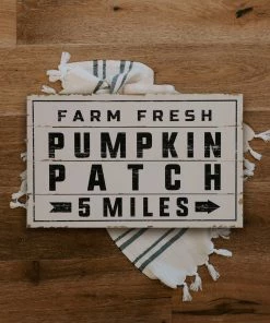 SWEET WATER DECOR WOOD + METAL SIGNS Pumpkin Patch Shiplap Wood Sign 15 X 24