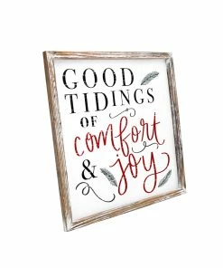 SWEET WATER DECOR WOOD + METAL SIGNS Good Tidings Of Comfort And Joy Wood Sign 18x18