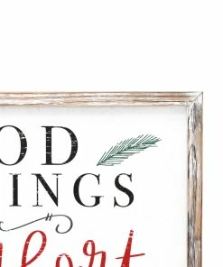 SWEET WATER DECOR WOOD + METAL SIGNS Good Tidings Of Comfort And Joy Wood Sign 18x18